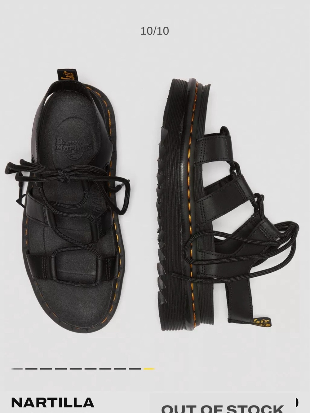Dr. Martens Black Leather Platform Gladiator Sandals - Picture 11 of 14